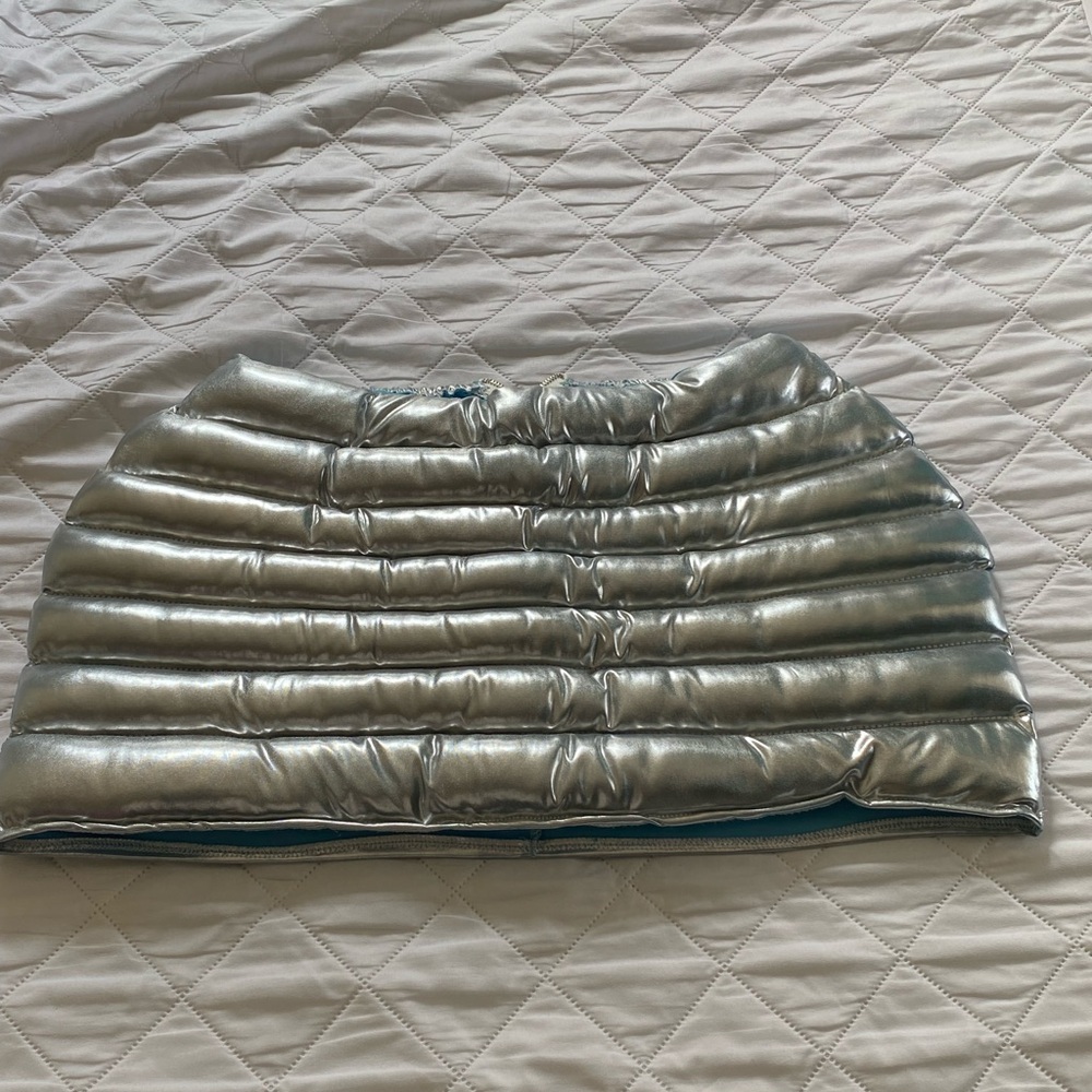 Silver Quilted Women's Skirt